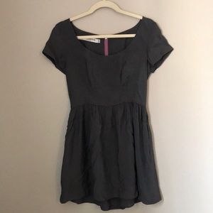 Grey short sleeve mini dress